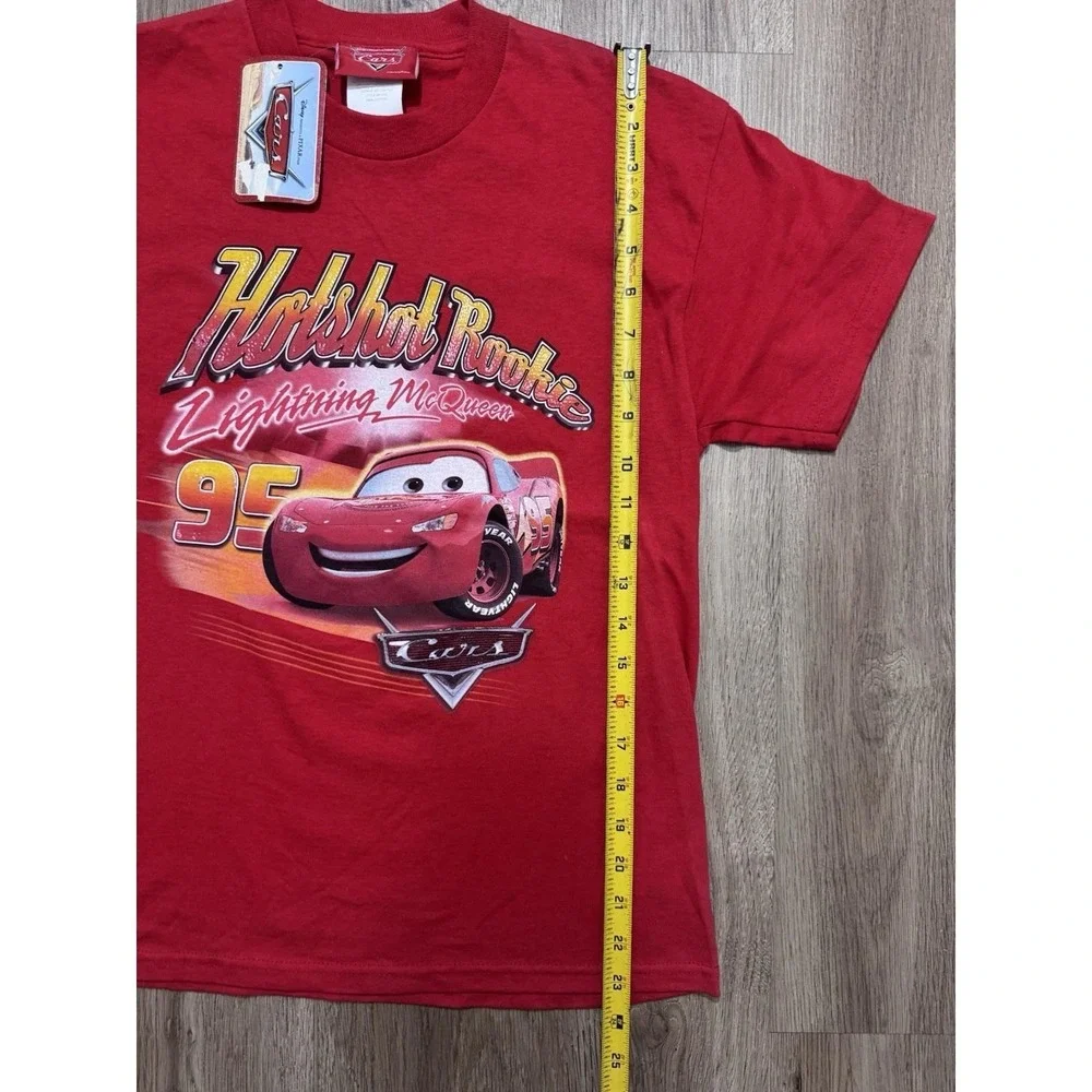 Vintage Disney Pixar Cars Hotshot Rookie‎ Lighting McQueen T Shirt Youth Size L